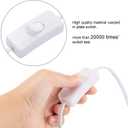 10 Packs Lamp Cord Set with Plug and Switch Pure Copper Extension Lamp Switch Cord Replacement Stripped Ends Ready for Wiring,110-220v, 50w, 6 Feet/1.8m, White
