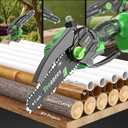 Mini Chainsaw Cordless 6 Inch With 1 Batterie three chains Portable Small Electric Pruning saw for Wood Cutting,Tree Trimming, Garden & Household Use Stocking Stuffers Gift for Men Dad Husband (6 Inch-green-1 Battey+3 Chains+1 Guide Plates)