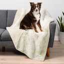 PetAmi Waterproof Dog Blanket for Medium Large Dogs, Calming Fleece Cat Blanket, Couch Protector Washable Sherpa Faux Fur Pet Throw for Puppy, Soft Reversible Leakproof 40x60 Cream Beige