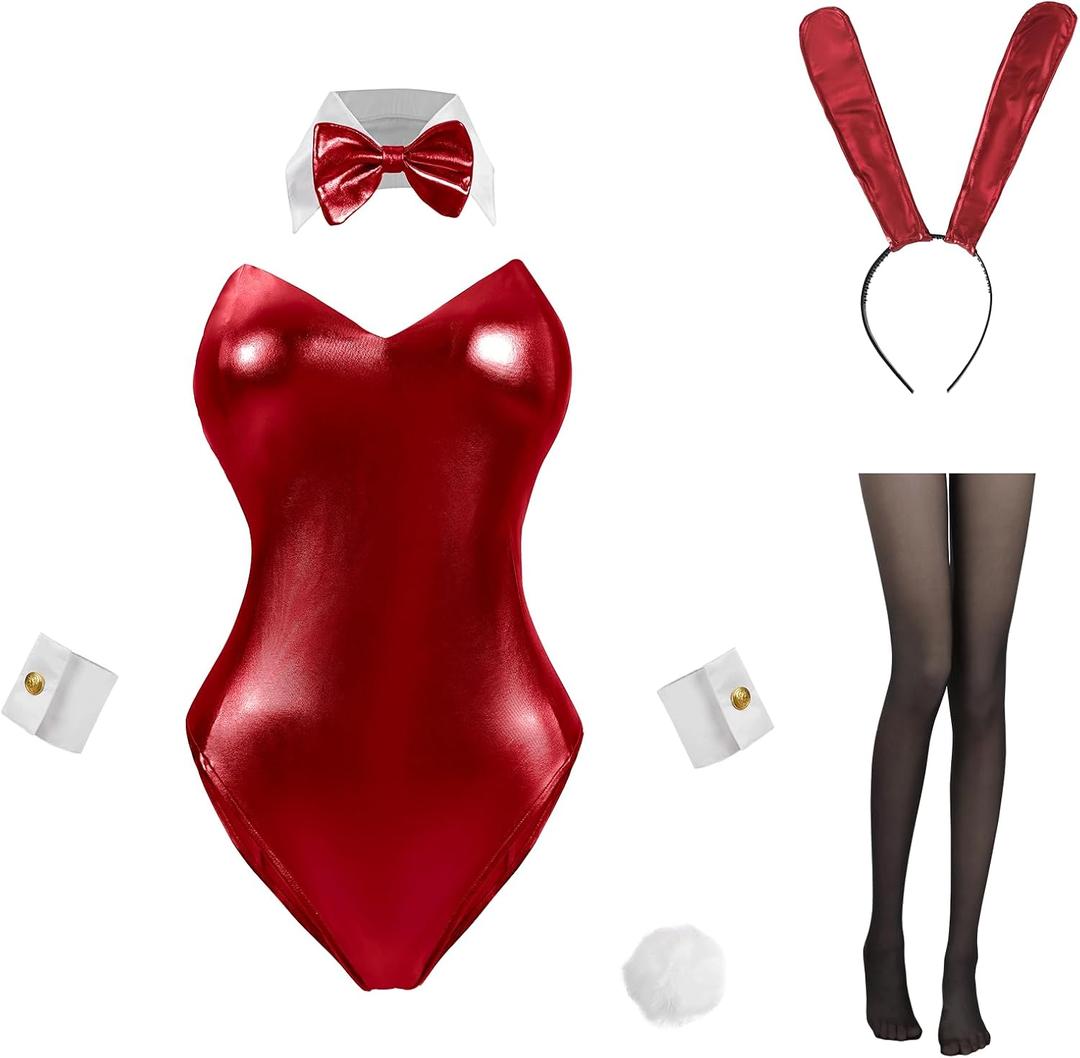 CR ROLECOS Bunny Costume Women Bunny Suit Cosplay Lingerie Adult Halloween Costumes, Small