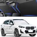 SINGARO Universal 300T Car Windshield Sun Shade, Foldable Reflective for Windshield & Window Shades with Overlapping Design, Car Interior Accessories (64.5" L x 33" W)