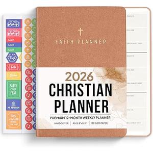 2026 Christian Planner & Prayer Journal | Strengthen Your Relationship with God and Better Navigate His Path for You | Daily Planner w/Bible Verses, Prayer Prompts, & Habit Tracking (Cream)