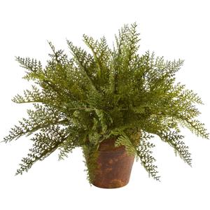 Nearly Natural 19in. Maiden Hair Fern Artificial Plant in Decorative Planter