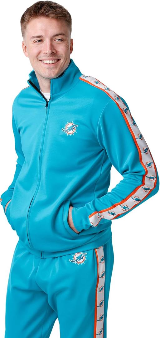 FOCO Men's NFL Team Color Stripe Logo Track Suit (XX-Large, Jacket)