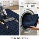 Door Mat Indoor Entrance 20x32, Non-Slip Washable Doormats Entry Way Mats, Dirt Resistant and Absorbent Welcome Mat, Easy Clean Low-Profile Doormat, Front Door, Inside Entrance, Blue (1'8" x 2'8" (Rectangular))