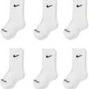 Nike Kids' 6-Pack Performance Socks (XX-Small, White)