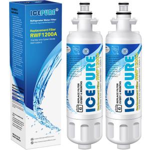 ICEPURE Refrigerator Water Filter, Compatible with LG LT700P, Kenmore 9690, ADQ36006101, ADQ36006102, 46-9690, LFXC24726S, LFXS24623S, LFXS30766S, RFC1200A, Pack of 2