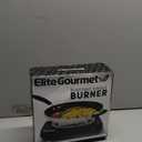 Elite Gourmet Countertop Electric Burner, 1000W Cast Iron Hot Plate, 7 Heat Settings, Portable Cooktop for RV, Dorm, Office & Small Kitchens, Road-Ready & Compact