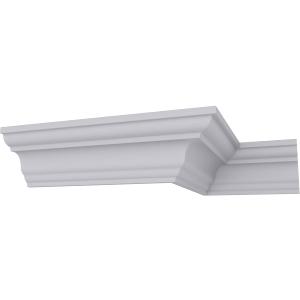 Sample - Endurathane Palmetto Crown Moulding, 3"H x 3"P x 4 1/4"F x 12"L, Factory Primed