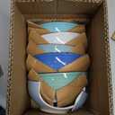 vancasso Bonita 27 Oz Cereal Bowls Set of 6, Blue Ceramic Bowls for Kitchen, 6 Inch Soup Bowls, Dishwasher & Microwave Safe (Cool Color)