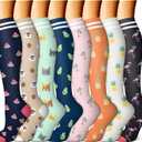 FEYHAY Copper Compression Socks (8 Pairs) 15-20 mmHg Circulation is Best Athletic & Daily for Men & Women, Running, Climbing, Small-Medium
