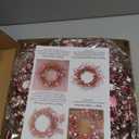 ANVAVO Valentines Day Wreath 18 Inches Red Pink and White Heart Berries Artificial Round Wreath for Wedding Party Anniversary Decor