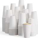 LITOPAK 210 Pack 16 oz Disposable Paper Coffee Cup, Hot/Cold Beverage Drinking Cups for Water, Paper Coffee Cups, White Hot Coffee Cups, Suitable for Party, Picnic, Travel, and Events