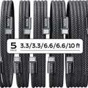 LISEN USB C Cable, 5-Pack [3.3/3.3/6.6/6.6/10FT] USBC to USBC Cable for iPhone 16e 15 Pro Max Charger Cord, 60W C to C Cable Fast Charging for Samsung Z Flip 7/S25/S24, Switch 2, iPad, MacBook Air 17
