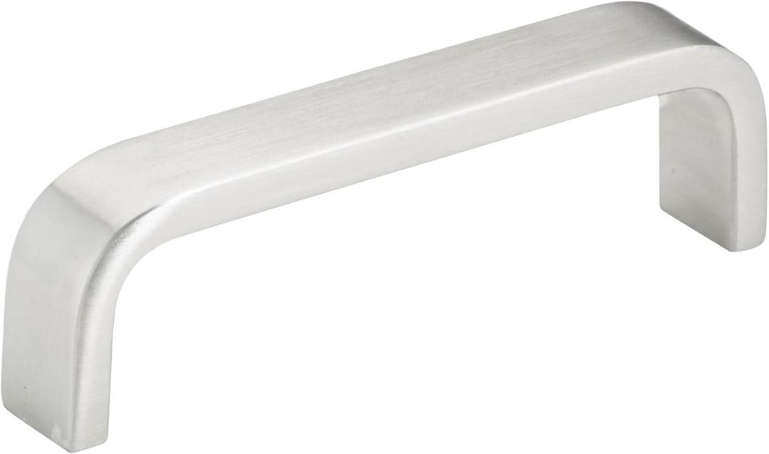 Richelieu Hardware BP245170 Pavia Collection 3 3/4-inch (96 mm) Center-to-Center Stainless Steel Modern Cabinet and Drawer Pull Handle for Kitchen, Bathroom, and Furniture