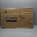 Baby Changing Table with Wheels, Maydolly Portable Adjustable Height Folding Diaper Station with Nursery Organizer & Storage Rack for Newborn Baby and Infant (Light Grey)