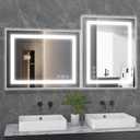Sweetcrispy 36“ x 36” LED Bathroom Mirror, Smart Lighted Vanity Mirror for the Bathroom with Lights and 3 Color Temperatures, Anti-Fog, Dimmable, Memory Function