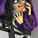 Besti Life Size Hanging Witch Halloween Decor (71 Inches) | Sound & Touch Activated Talking Halloween Decorations | Witch Props Excellent Choice for Haunted House | Indoor & Outdoor Animated Prop