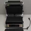Panini Waffle Maker Combo | Panini Grill Press Sandwich Maker, Smokeless Indoor Grill, 1600W, 180 Open, Removable Plates, Stainless Steel, Ideal Kitchen Gift for Steak, Hamburger, Waffle