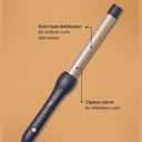 Bio Ionic GoldPro 1" Curling Wand, Blue, Moisture Heat Technology & 24K Gold MX, Ceramic Long Barrel with Adjustable Heat, Versatile Hair Curler for Long-Lasting Curls