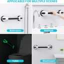TAILI Shower Grab Bar Glow in The Dark, 2 Pack 16.8 in Grab Bars for Bathtubs and Showers, Shower Handle Shower Rail for Seniors and Elderly,Bathroom Safety Grip Removable No Drilling Waterproof Black