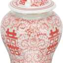 Porcelain Ginger Jar Chinoiserie Vase Vintage Chinese Tea Canister Loose Tea Leaf Container Home Decor Chinese Xi Pattern M