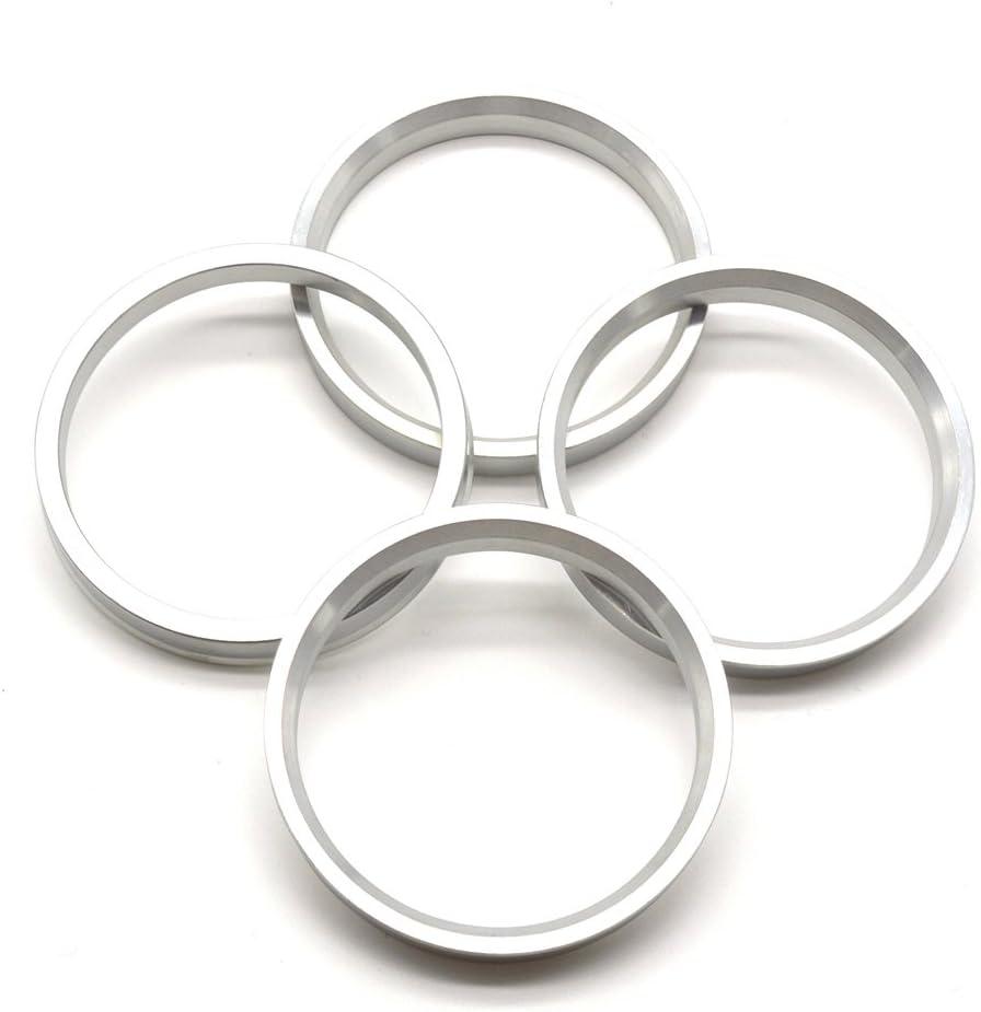 73.1mm OD to 64.1mm ID Hub Centric Rings, Silver Aluminum Hubcentric Rings Compatible with Many Acura Honda Sterling, Pack of 4