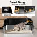 High-Sided Stainless Steel XL Cat Litter Box for Cats
