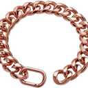 WOOFUU 19MM Light Metal Thick Cuban Link Dog Collar, Rose Gold Dog Chain Collar for Small Medium Dogs - 16 Inches Length Dog Necklace Collar