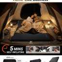 KingCamp PREMIUM DOUBLE Self Inflating Sleeping Pad with Air Pump, 7.5 R-Value Air & Foam Camping Mattress 2 Person, 3" Thick Full Size Double Insulated Sleeping Pad for Car Camp Tent, PVC Free, Black
