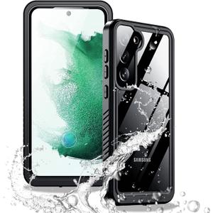 Miimall Compatible for Samsung Galaxy S23 Case Waterproof, S23 Case [Built-in Lens & Screen Protector] [Waterproof] Full Body Heavy Duty Shockproof Rugged Case for Galaxy S23 2023-Black