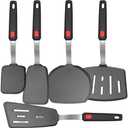 Mixed 4 Piece Silicone Spatula Set, 600F Heat-Resistant No-Melt Rubber Spatula Handle and Blade - Kitchen Cooking Utensils for Nonstick Cookware, Spatula Turner for Egg,Pancake,Burger- Dishwasher Safe