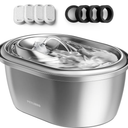 PETLIBRO Stainless Steel Cat Water Fountain, 101oz/3L Pet Water Fountain for Cats Inside, Food-Grade Dog Water Fountain, Automatic Cat Water Dispenser