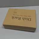 SNTD Dish Drying Rack - Small Dish Rack for Kitchen Counter, Stainless Steel Dish Drainer with Utensil Holder and Drainboard, 11" W x 15" L (White)