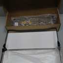 WOPITUES Floating Shelves with Wire Storage Basket, Bathroom Shelves Over Toilet with Protective Metal Guardrail, Wood Wall Shelves for Bathroom Organizers and Storage, Toilet Paper-White (15.7 inch)