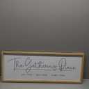 YWJKWLGS The Gathering Place Wall Art Decor Sign Wall Decor 32x12 Inch Modern Calligraphy Minimalist Wooden Hanging Plaque for Dining Room Kitchen Living Room Large Rustic Framed (Wood)