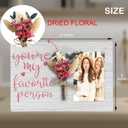 You're My Favorite Person Picture Frame with Bouquet, Best Friends Wooden Photo Frame Gifts for Women, 4x6 inch Photo
