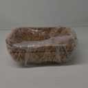 Storage Basket Hand-Woven Large Storage Baskets with Wooden Handles, Water Hyacinth Wicker Baskets for Organizing, 2-Pack