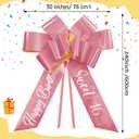 Wonderjune 30 Inch Big Car Bow - Giant Sweet 16 Birthday Bow Gift Wrapping Decoration for Surprise Party, Birthday Decorations(Rose Gold)