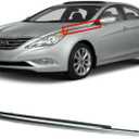 Front Left ABS Chrome Fender Trim Molding Garnish Fits for 11-14 Hyundai Sonata, Replaces OEM 87771-3S000, 87771-3S001, 75135