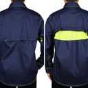 BOCOMAL FR Shirt for Summer Lightweight Vented Mesh Back and Underarm Breathable Flame Resistant Welding Button Down Shirts (Large Tall, Navy)