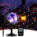 Christmas Snowfall Light Projector, Colored Snow Spots Projector, Holiday Projector with Remote Control, White Snow, for Halloween Xmas Party Wedding Garden Landscape Decoration(Snow Spot)