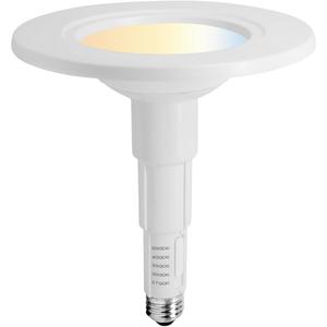 Jolux 5/6 Inch 5CCT LED Can Lights Adjustable LED Can Lights Retrofit Downlight, CCT Selectable 2700K/3000K/3500K/4000K/5000K, Recessed Lighting Replacement, 12=60W, Dimmable, E26 Base, Flat Trim,1-Pack