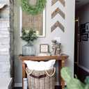 Briful 16'' Artificial Seeded Eucalyptus Wreath for Front Door Small Faux Greenery Wreath Outdoor Spring Summer Wreaths for Home Room Wall Mantel Farmhouse Decoration