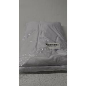 2 Pack 6FT White Spandex Tablecloth Stretch Fitted Table Cover for Rectangular Table Event, Wedding, Banquet and Parties