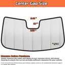 2024-2026 Santa Fe Windshield Sun Shade Compatible for 2024-2026 Hyundai Santa Fe (Does Not Fit Fe Calligraphy Version) Upgraded 6 Layers Accordion-Folding Front Sun Visor with Storage Bag