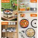 Pro DUXANO Ceramic Pots and Pans Set & 2026 Upgraded Hybrid 3-Ply Stainless Steel Frypan, 2X Non Stick, High Heat Sear, PFAS PTFE PFOA Free Non Toxic Induction Cookware,Removable Handle,Oven Safe,12PC