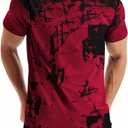 Keasmto 3D Print Cool T Shirts Graphic Design Casual Summer Short Sleeve Fashion Tees Shirt for Men Women (Large)