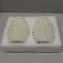 Pinecone Flameless Candles with Remote Timer, 2 Pack Real Wax Battery Operated LED Candles for Christmas Decorations, Rustic Holiday Table Centerpieces, Winter Home Dcor White