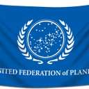 United Federation of Planets Flag 3X5Feet Banner for College Dorm Indoor Decor